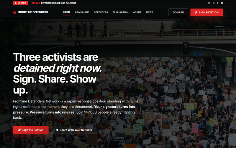 Mobilize website design example
